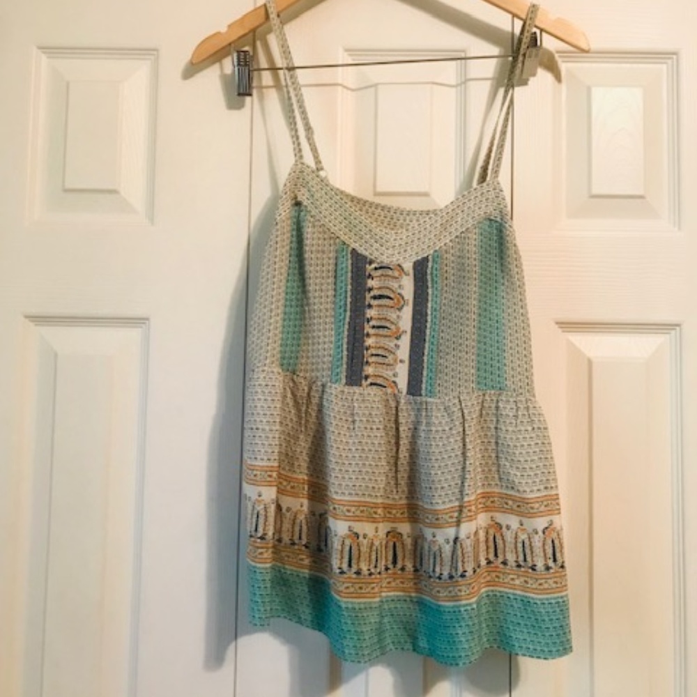 Anthropologie Vanessa Virginia 100% Silk Tank Top
